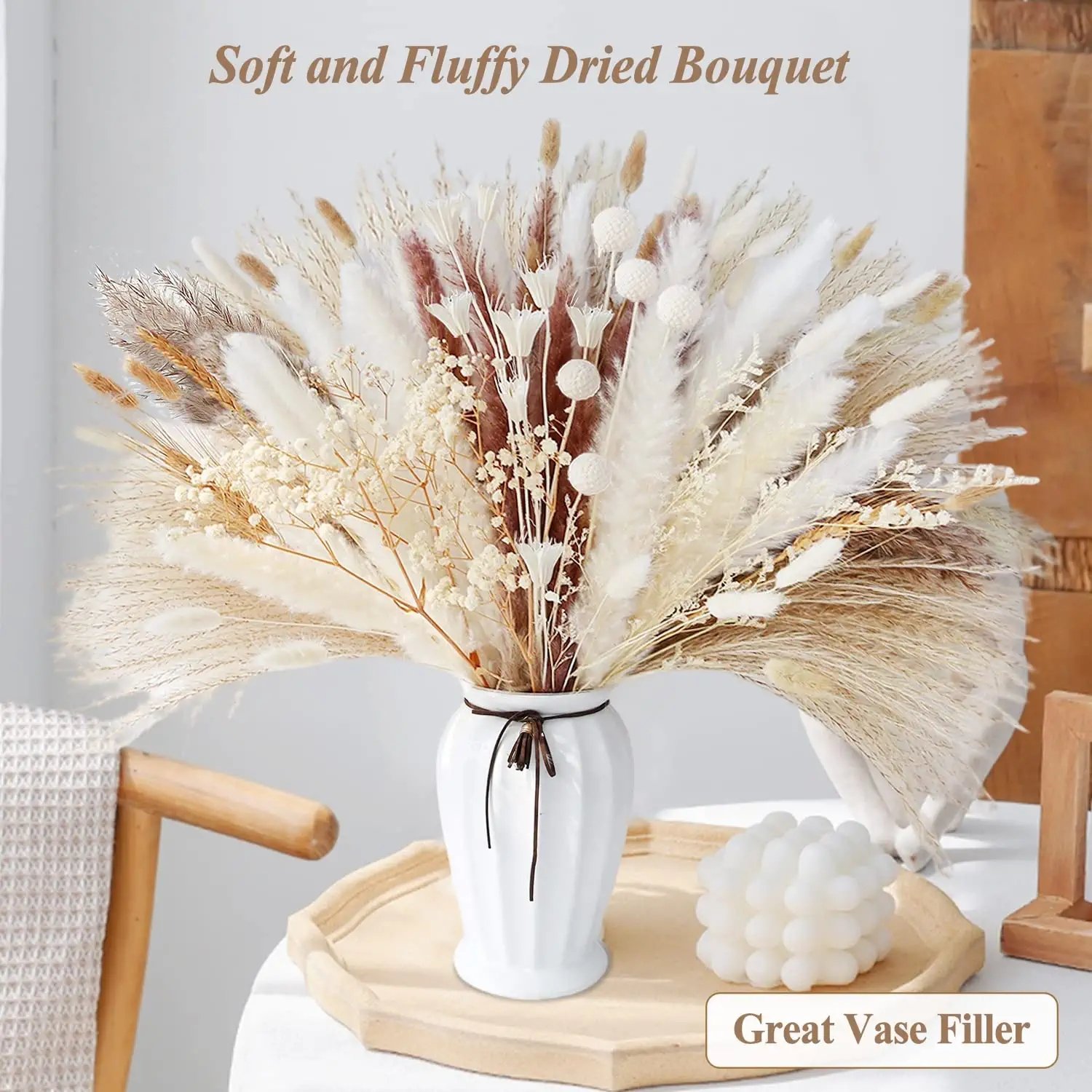 Fluffy Pampas Bohemian Style Perfect Wedding Home Decor Dried Flower Natural Dried Small Pampas Grass