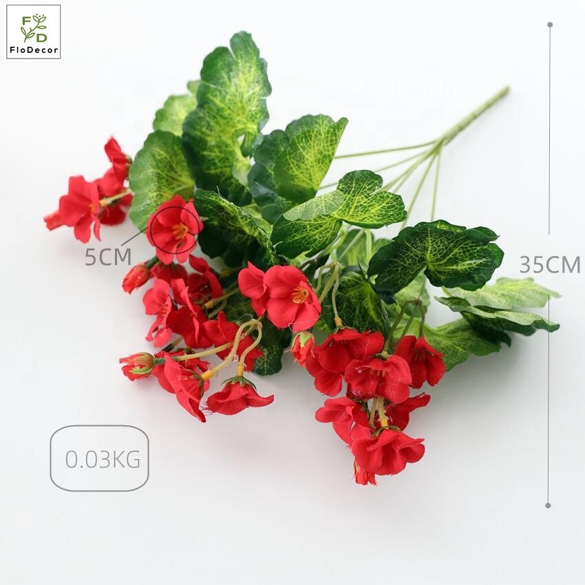 New Arrival 35 cm Artificial Geranium Bouquet Silk Flower For Home Party Decoration Photography Props