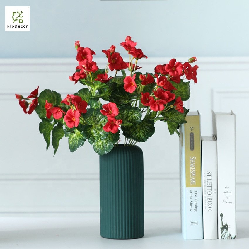 New Arrival 35 cm Artificial Geranium Bouquet Silk Flower For Home Party Decoration Photography Props