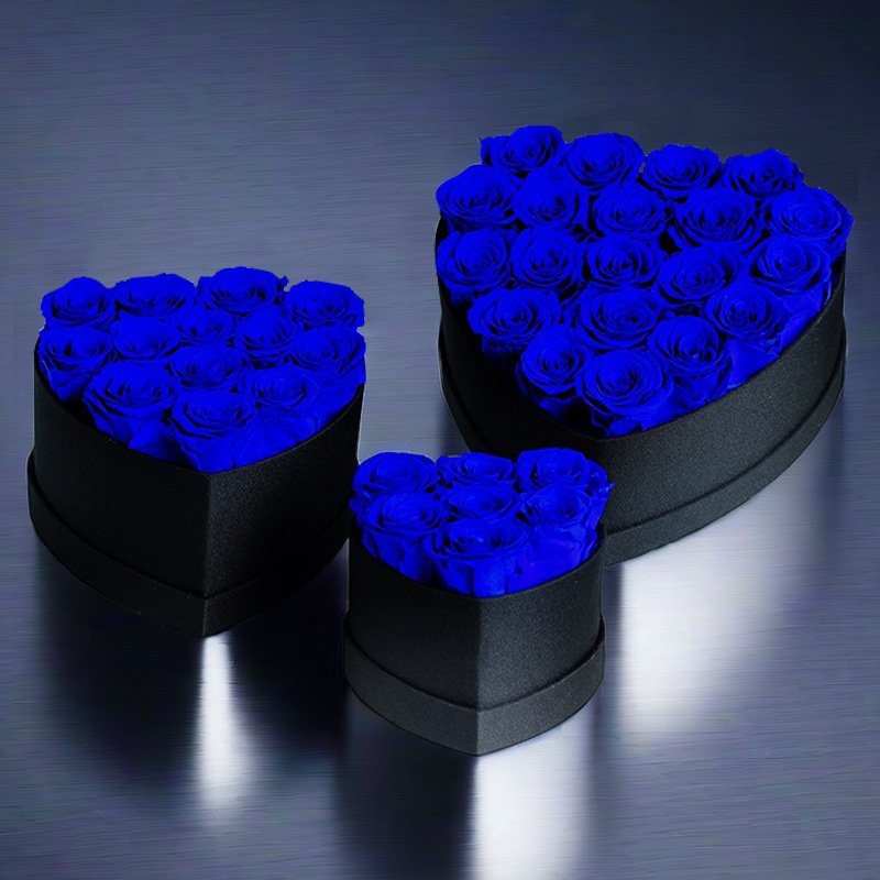 Factory Wholesale Preserved Box Roses Preserved Flower Eternal Roses In Heart Box Eternal Love Rose