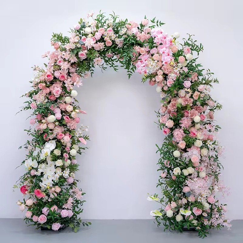 Customizable High Quality Silk Rose Flowers Runners Floral Aisle Runner Wedding Row Decoration Artificial Wedding Arch Flower