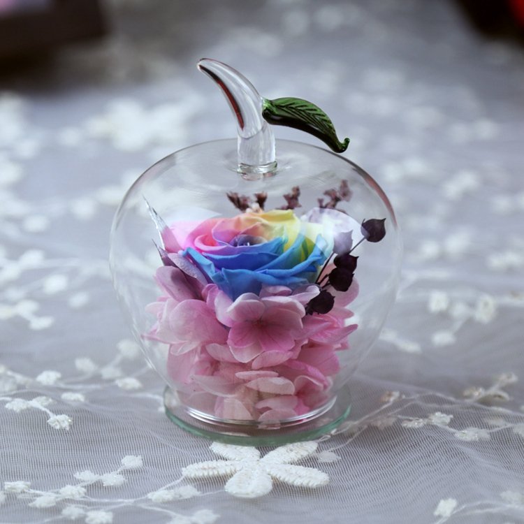 2024 Wholesale Real Flower Preserved Rose Valentine'S Day Gift Box Eternal Rose In Glass