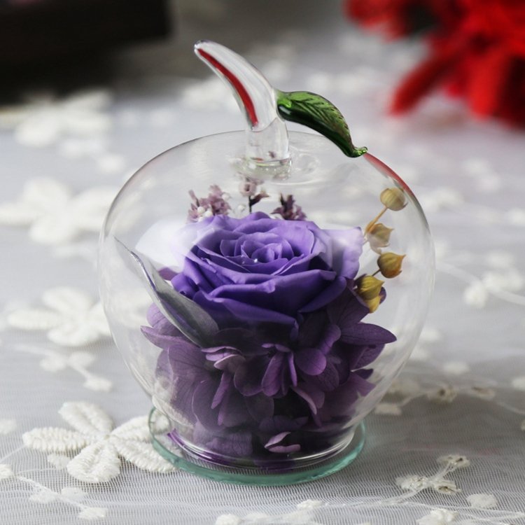 2024 Wholesale Real Flower Preserved Rose Valentine'S Day Gift Box Eternal Rose In Glass