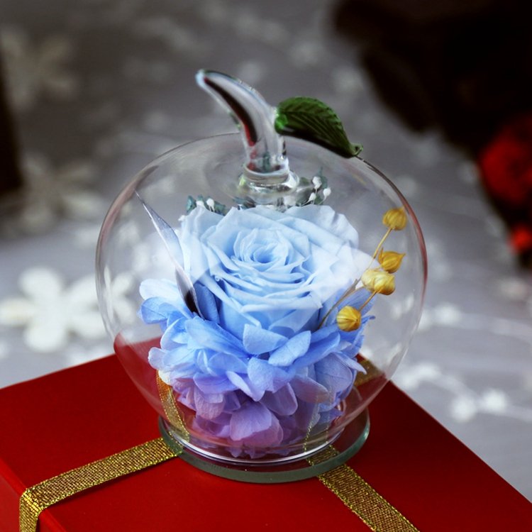 2024 Wholesale Real Flower Preserved Rose Valentine'S Day Gift Box Eternal Rose In Glass