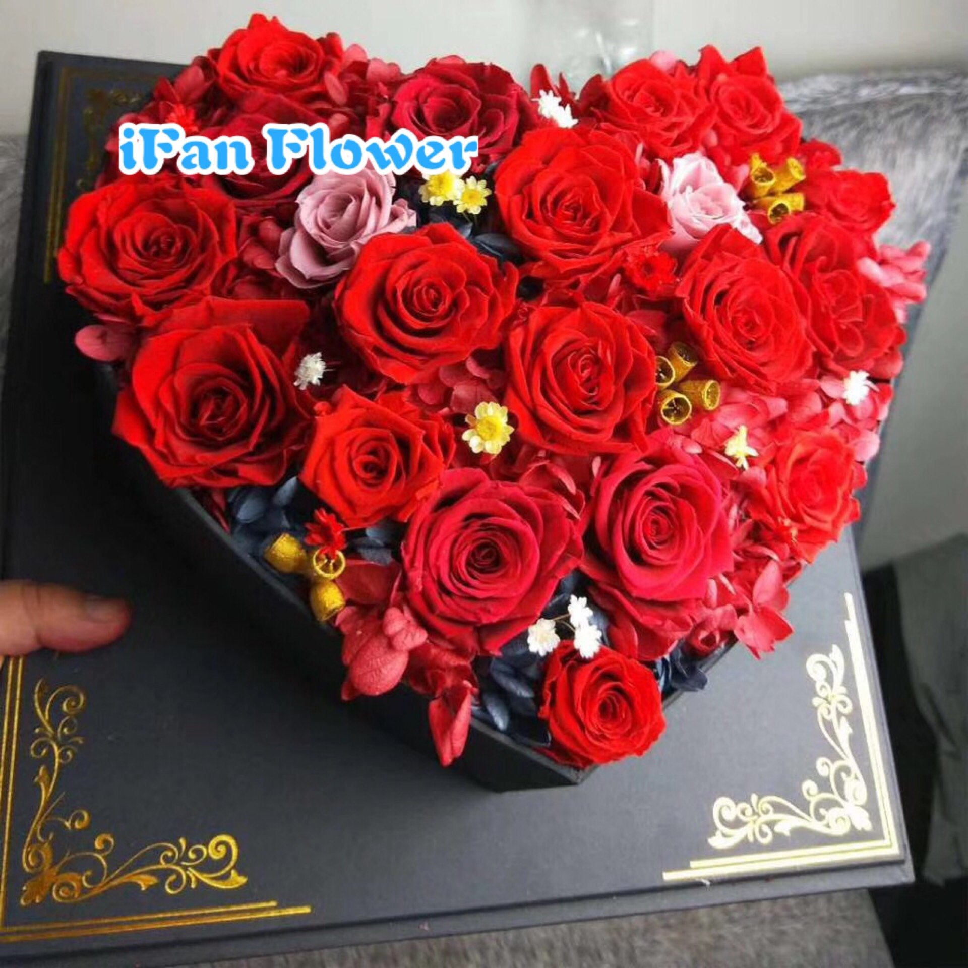 Highest quality eternal rose flower valentine's day, Christmas day, mother's day preserved real rose flower