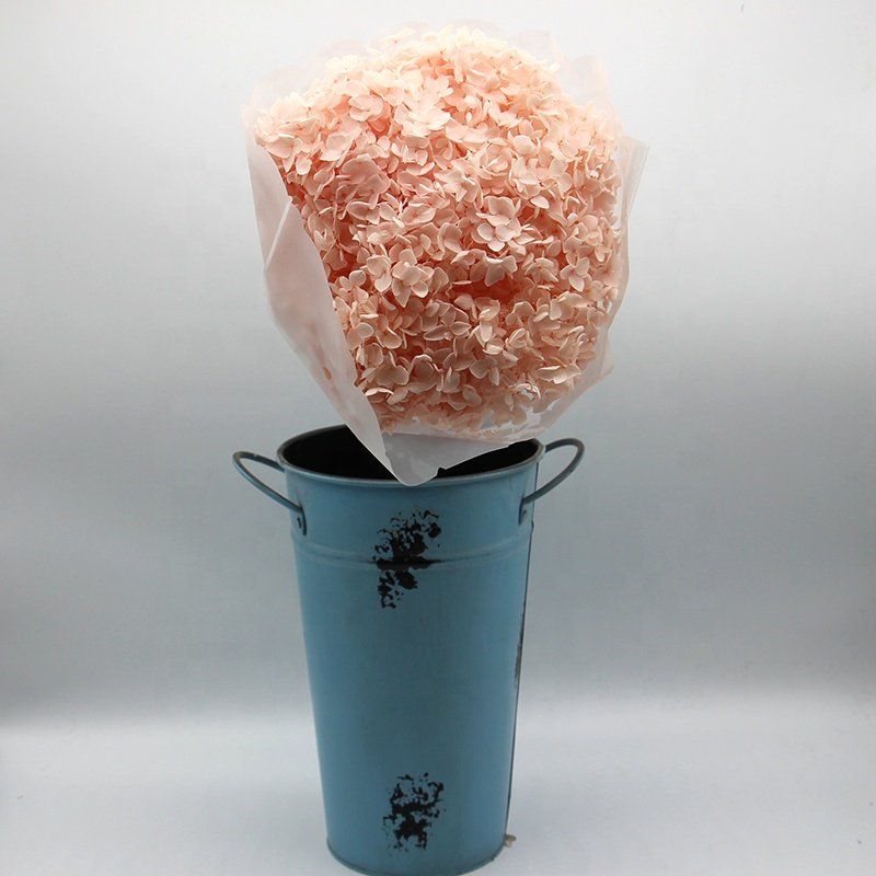 long stem dried natural preserved hydrangea flower with different colour for flower bouquet in vase