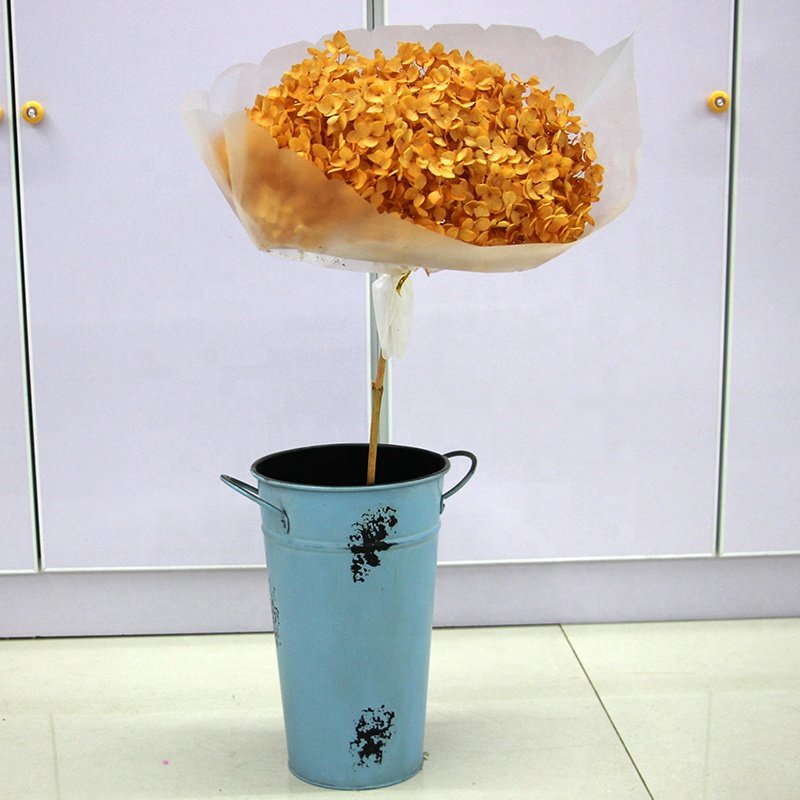 long stem dried natural preserved hydrangea flower with different colour for flower bouquet in vase