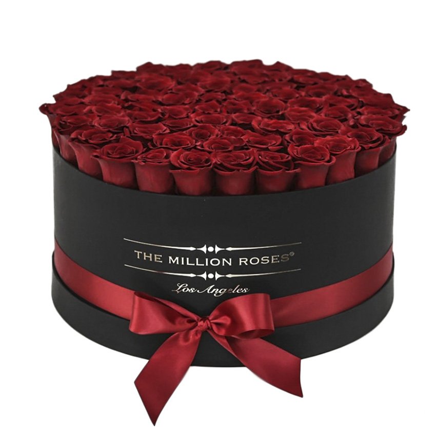 UKIQUEEN Everlasting Long Lasting Forever Eternal Flower Buds Preserved Real Roses Head in Box for Valentin Day Gift