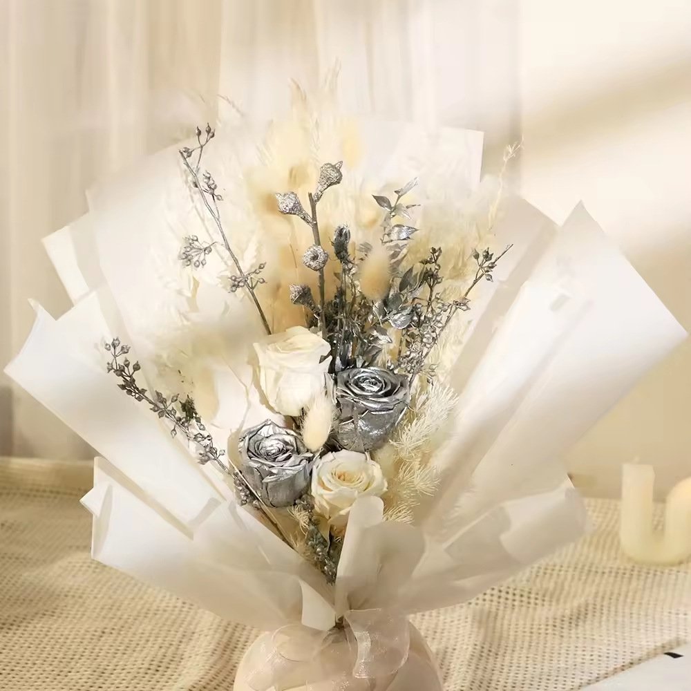 Best quality flower preservation preserved flowers bouquet natural preserved flowers and plants