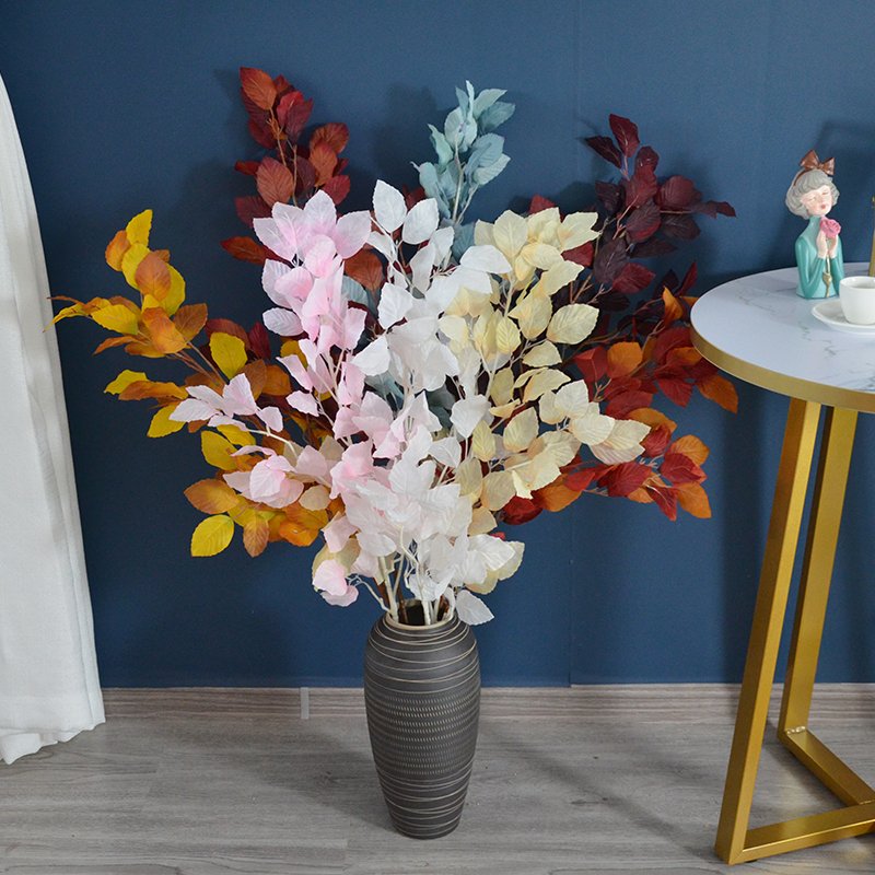 Artificial Leaves Branch Simulation 41'' Plants for Garden Hotel Home Desk Vase Decoration