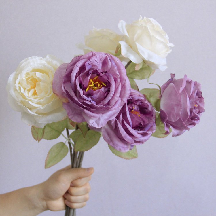 M207 Wholesale ted bakerthistle peonie artificial rose flowers silk roses
