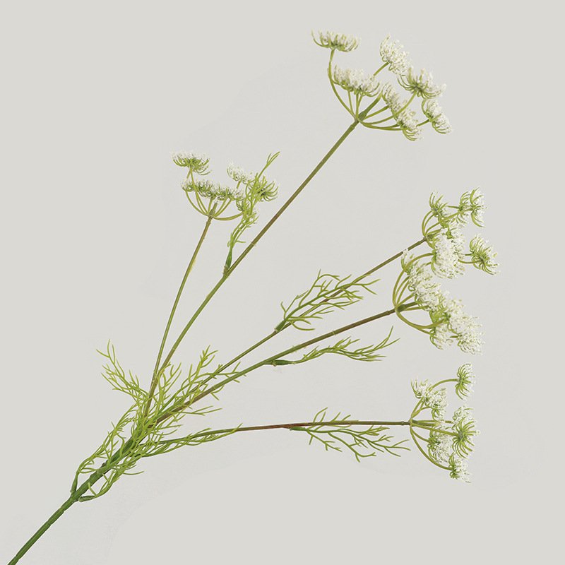 Manufacturer direct sales white 5 heads laces artificial flower For Home Decoration
