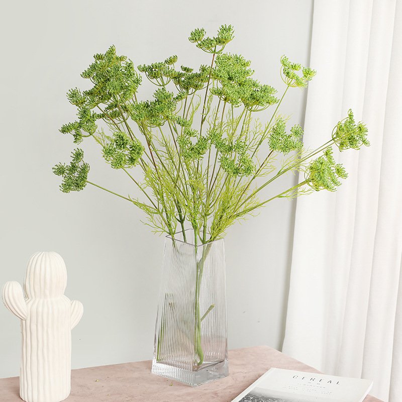 Manufacturer direct sales white 5 heads laces artificial flower For Home Decoration