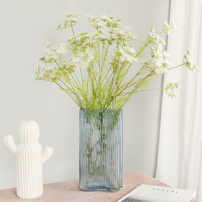 Manufacturer direct sales white 5 heads laces artificial flower For Home Decoration