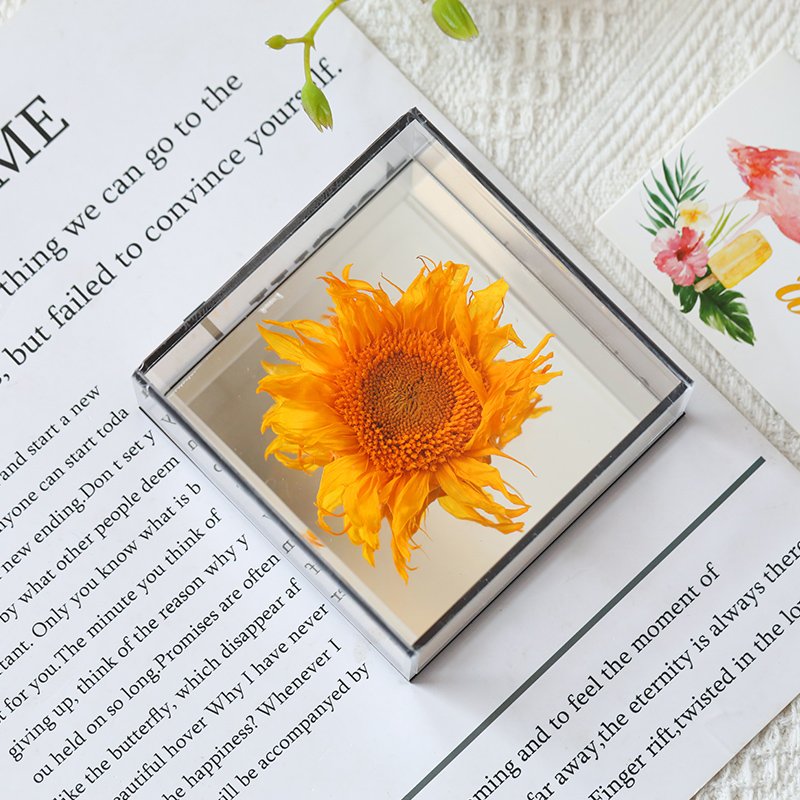 Acrylic Boxes Eternity Fleur Eternal Sunflower Preserved Roses Valentine Day Christmas Gift Forever Flower Chinese New Year Box