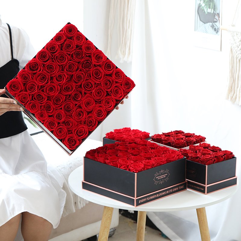A-Grade All Kinds of Preserved Rose In Box Valentine's Day Gift Mother's Day Gift Eternal Rose in Box