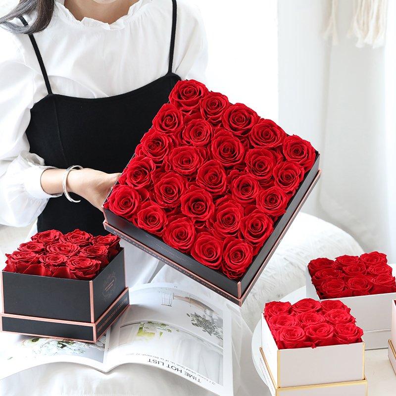 A-Grade All Kinds of Preserved Rose In Box Valentine's Day Gift Mother's Day Gift Eternal Rose in Box