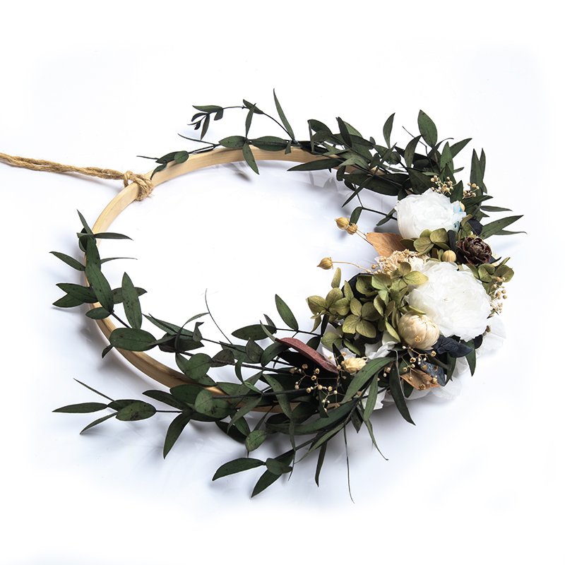 Hfloral 2024 New Design Handmade Customized Eternal Wreath For Christmas Valentine's Day New Year Gift High Quality Garland