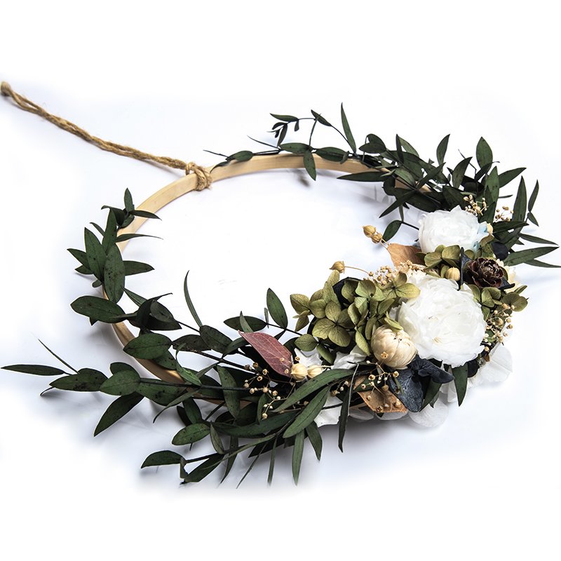 Hfloral 2024 New Design Handmade Customized Eternal Wreath For Christmas Valentine's Day New Year Gift High Quality Garland