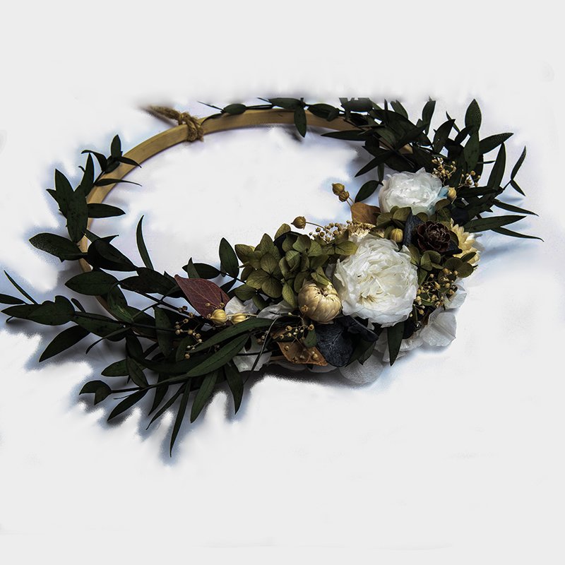 Hfloral 2024 New Design Handmade Customized Eternal Wreath For Christmas Valentine's Day New Year Gift High Quality Garland