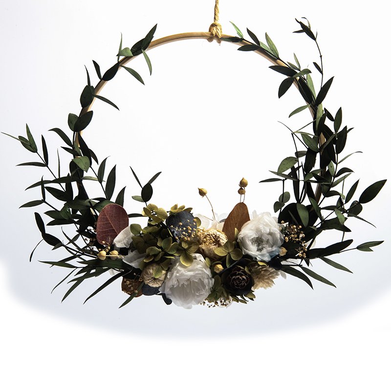 Hfloral 2024 New Design Handmade Customized Eternal Wreath For Christmas Valentine's Day New Year Gift High Quality Garland