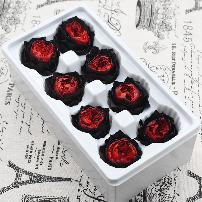 Grade-A 4-5cm 8 pcs/box Eternal Forever Preserved Roses Head Austin Preserved Flowers for Decoration
