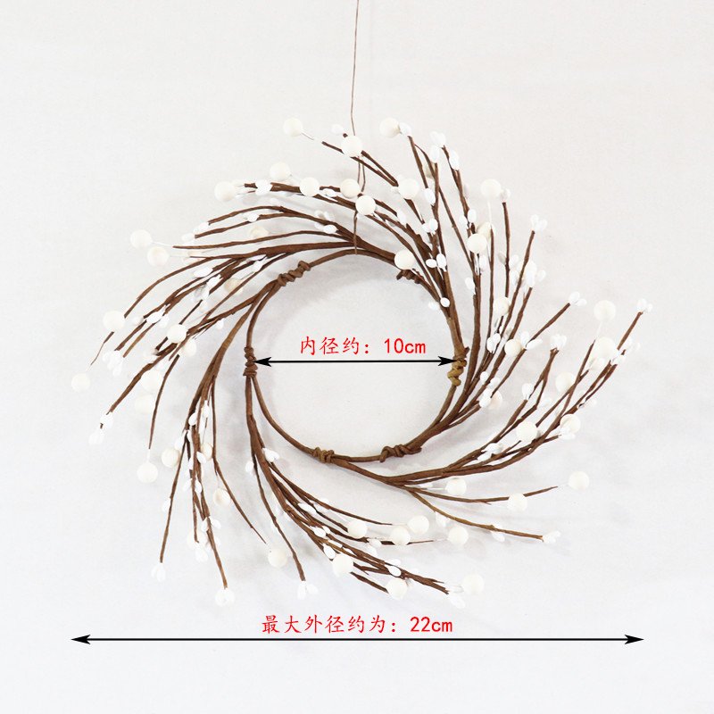 Orange white blue PIP plastic berry candle garland artificial berry rings for Christmas decorations