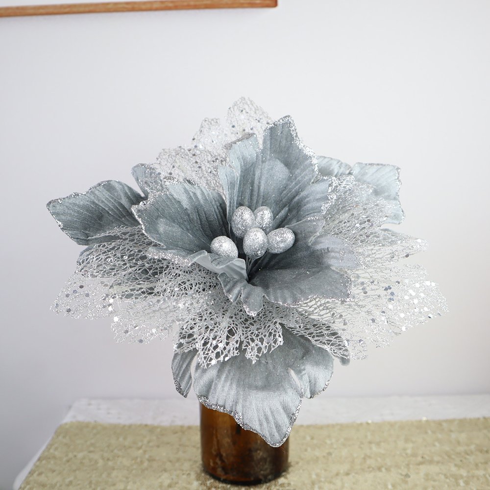 30cm Artificial Christmas Decorations Flowers Photographic Props Vases Accessories Festive Supplies Natural Preserved Flowers