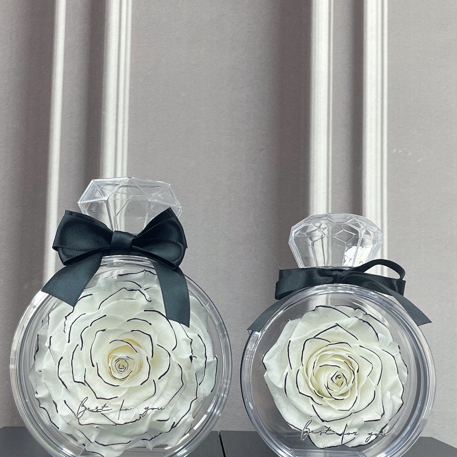 Wholesale Creative Valentine's Day Birthday Mini Gift Box Preserved Single Big Rose immortal Eternal Flower in Acrylic Box