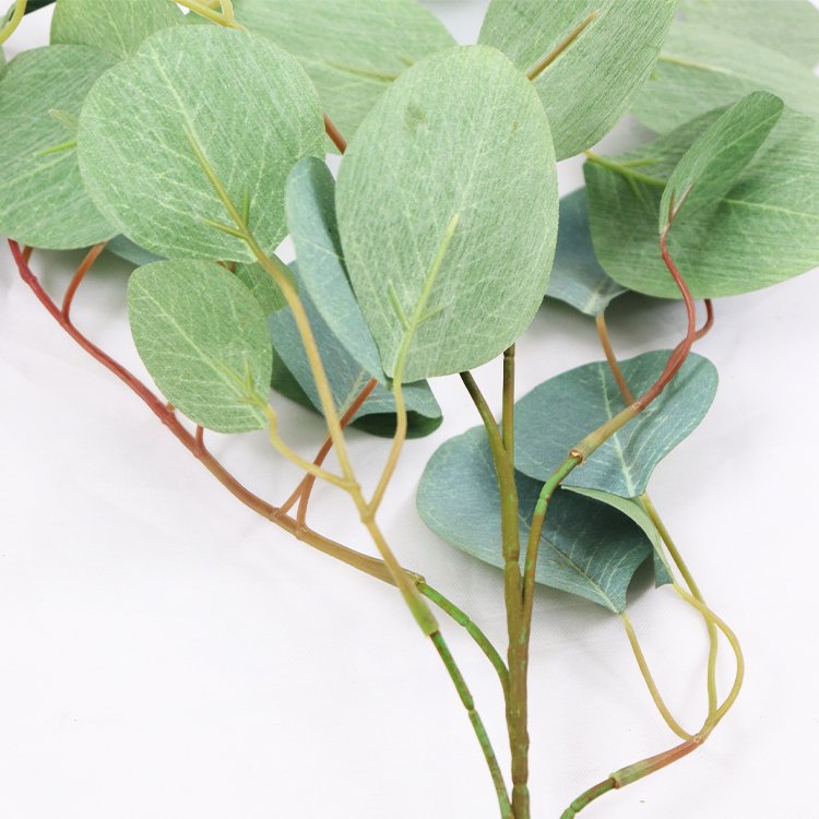 Wholesale 76cm Artificial Eucalyptus Leaf Single Branch Green Home Decoration Courtyard Wedding Photography Props Preserved