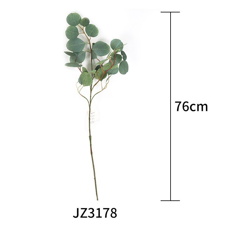 Wholesale 76cm Artificial Eucalyptus Leaf Single Branch Green Home Decoration Courtyard Wedding Photography Props Preserved