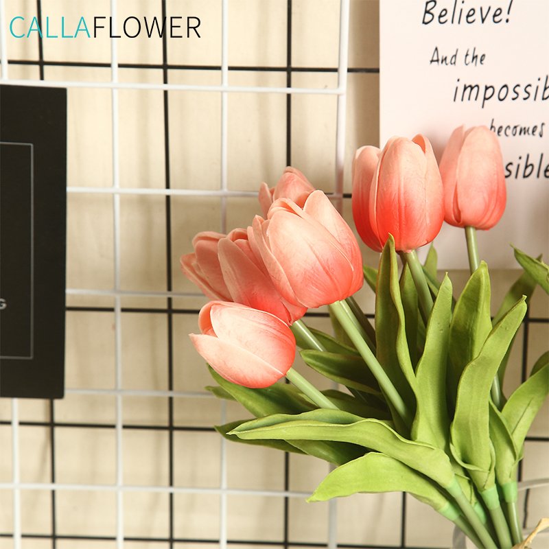 MW08081 Tulips Artificial Real Touch Flower Wholesale PU Artificial Tulip Flowers Artificial Plants Home Wedding Decoration