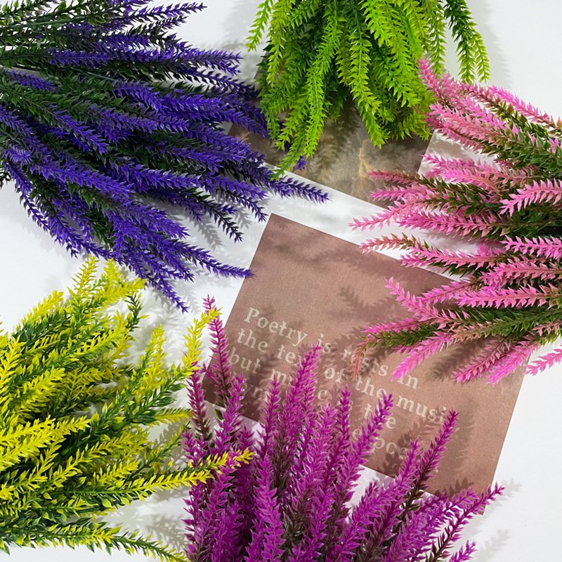 Simulation lavender plastic flower Provence style home decoration flower wholesale wedding props flower