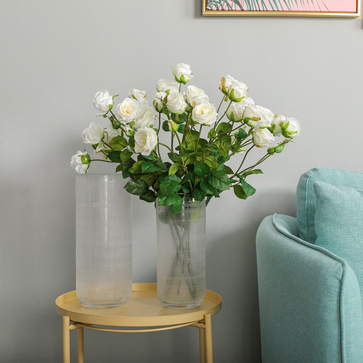 Hot selling Simulate 7 Dora Roses Artificial Flowers For Home Decoration