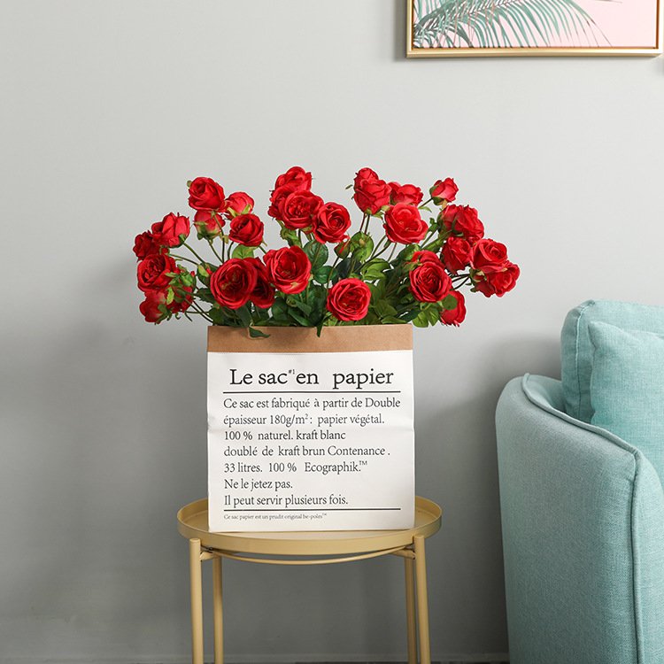 Hot selling Simulate 7 Dora Roses Artificial Flowers For Home Decoration
