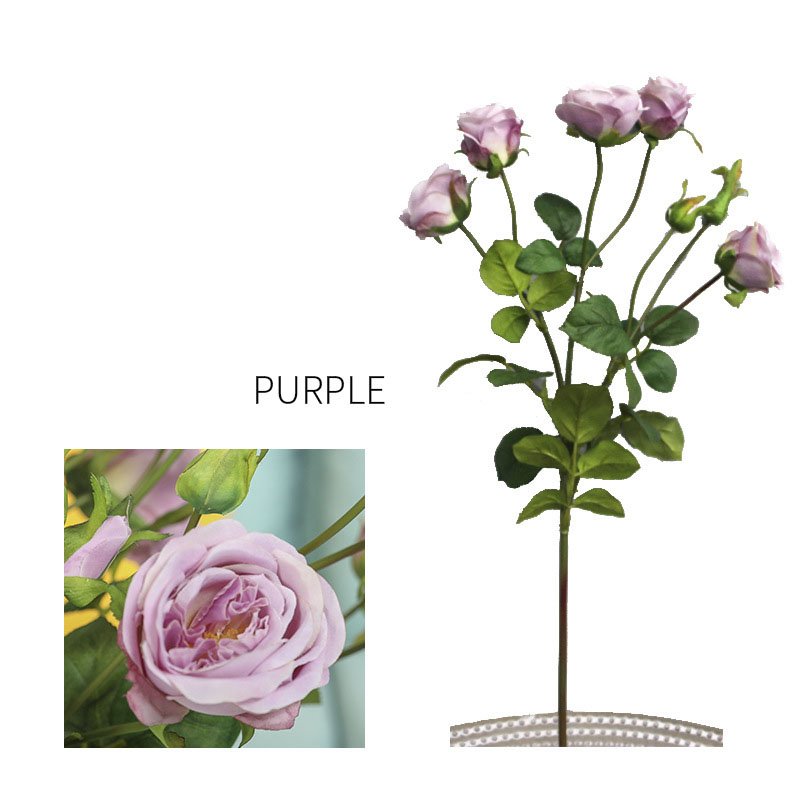 Hot selling Simulate 7 Dora Roses Artificial Flowers For Home Decoration