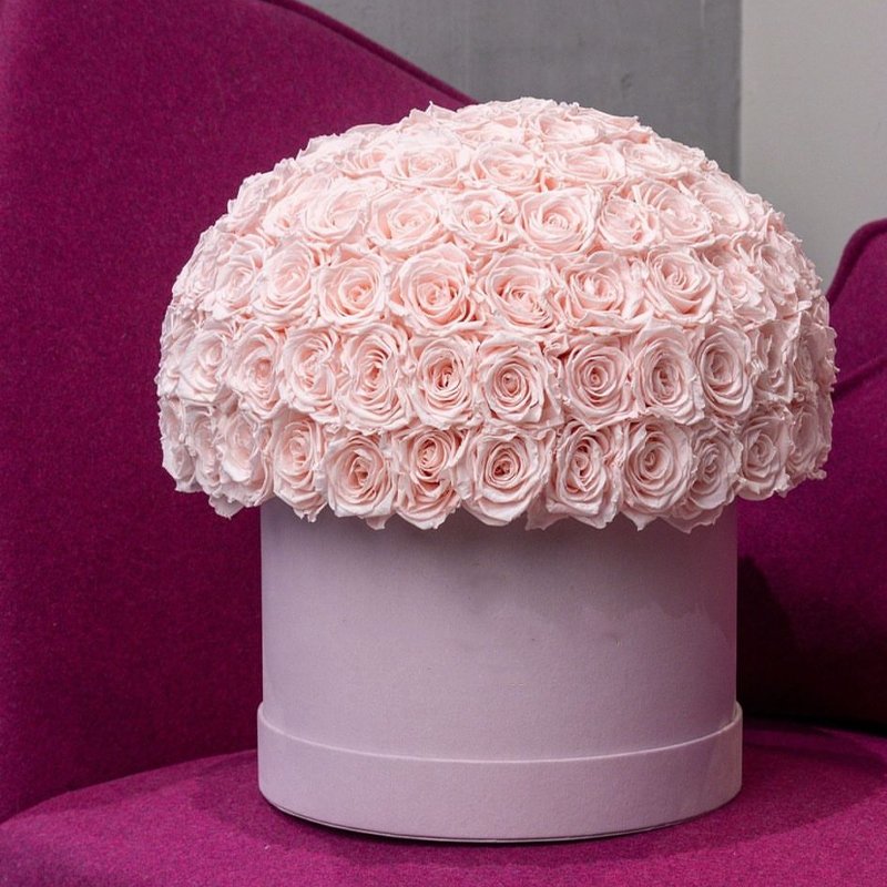 Wholesale Preserved flowers bouquet rosas round flower box everlasting forever eternal rose in luxury gift box preserved roses