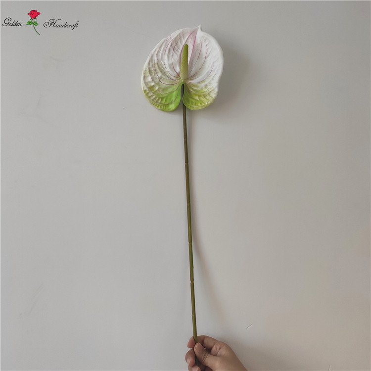QSLH-C1311 Hot Sale Decorative Flowers Artificial Real Touch Anthurium for Flower Arrangement