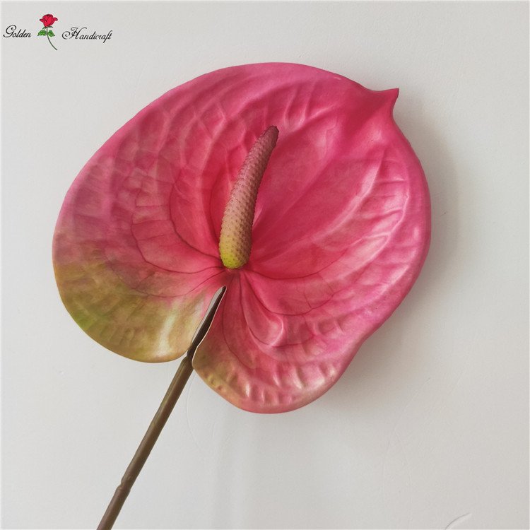 QSLH-C1311 Hot Sale Decorative Flowers Artificial Real Touch Anthurium for Flower Arrangement