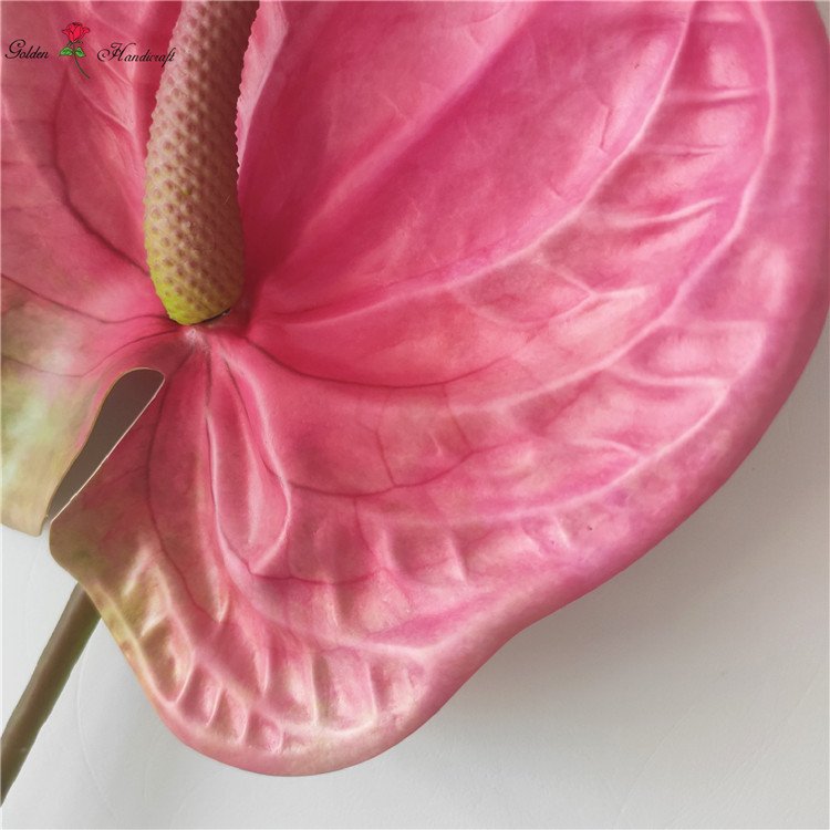 QSLH-C1311 Hot Sale Decorative Flowers Artificial Real Touch Anthurium for Flower Arrangement