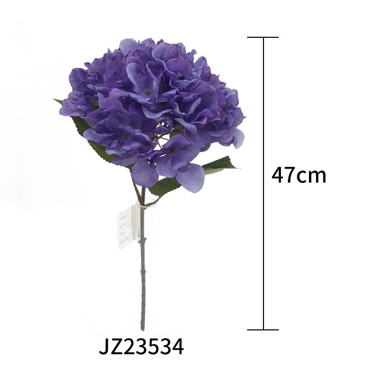 Wholesale 47cm Single Branch Artificial Hydrangea Preserved Flowers & Plants Decorative Wreaths