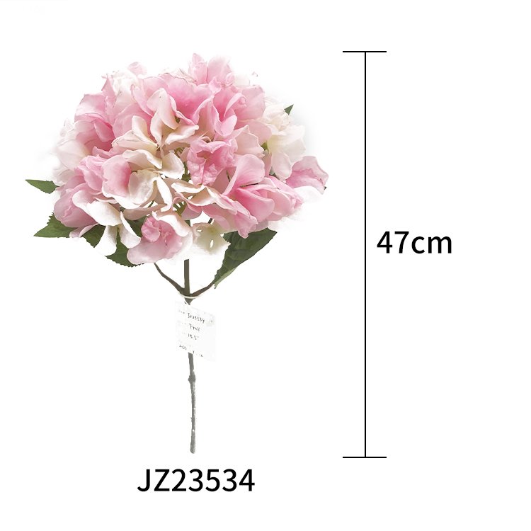 Wholesale 47cm Single Branch Artificial Hydrangea Preserved Flowers & Plants Decorative Wreaths