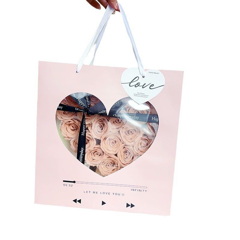 new product ideas Preserved Flowers hot selling Galaxy series soap Rose eternal flower acrylic gift box Mirror heart decoration