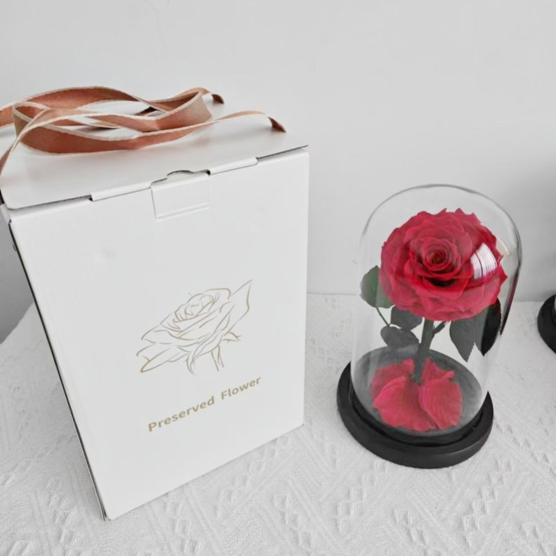 2024 tiktok hot selling Eternal Rose Flowers Morthers Day Everlasting Preserved Flower Forever Roses In Glass Dome Led