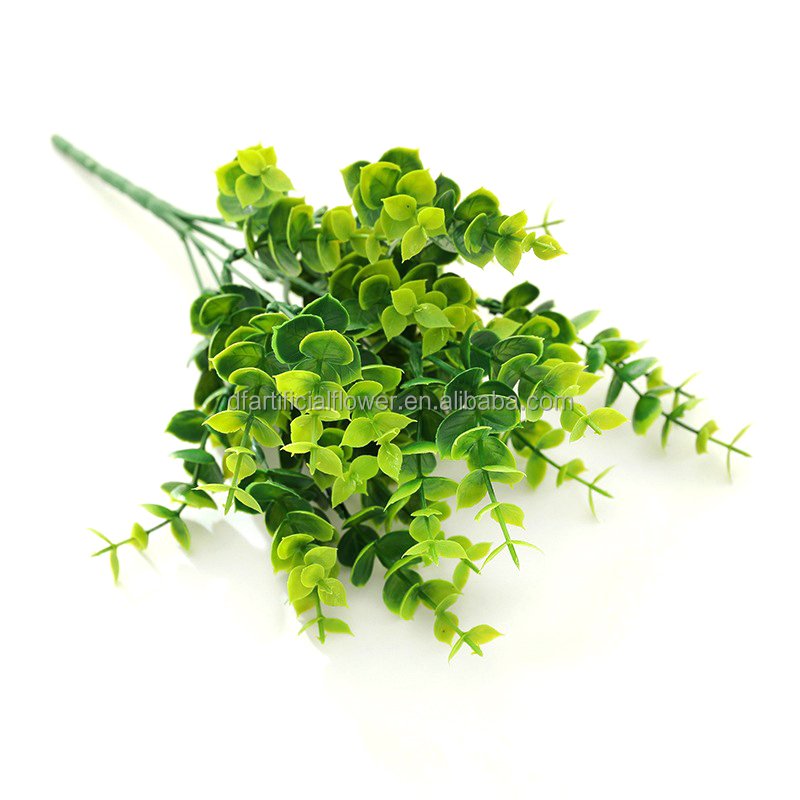 Faux Flowers Supplies Real Touch Leaf Branch Stem Bouquet Greenery Silk Artificial Eucalyptus