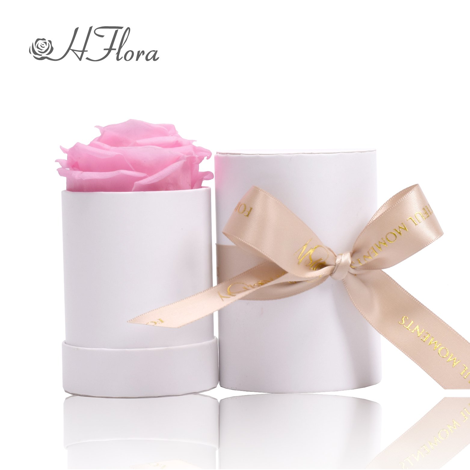 HFloral handmade 1pcs Wholesale Real Touch Forever Long Life Eternal Stabilized Flower Preserved Rose In Box