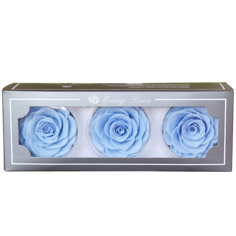 Preserved Rose Flowers Immortal Rose 7-8CM Diameter DIY Wedding Eternal Life Flower Material Gift Preserved Real Roses Wholesale