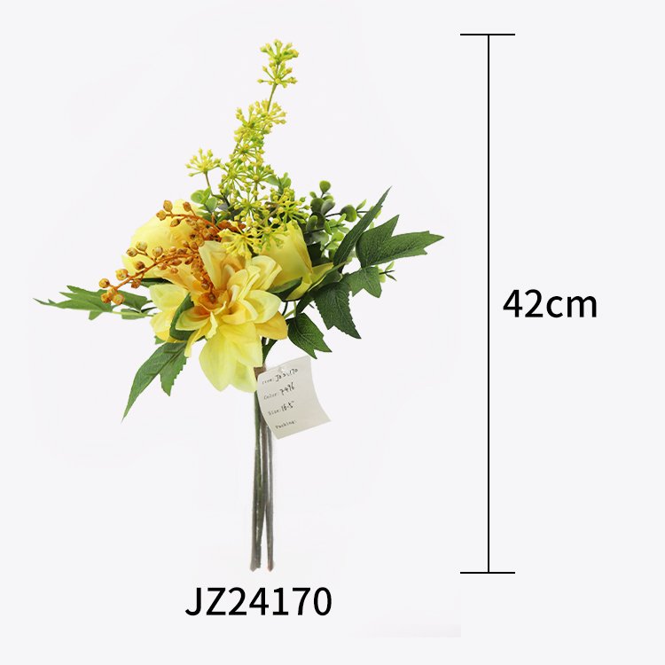 Wholesale 42cm Dahlia Eucalyptus Globulus Artificial Preserved Flowers & Plants Factory Outlet Decorative Other Flowers & Plants
