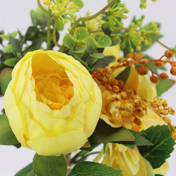 Wholesale 42cm Dahlia Eucalyptus Globulus Artificial Preserved Flowers & Plants Factory Outlet Decorative Other Flowers & Plants