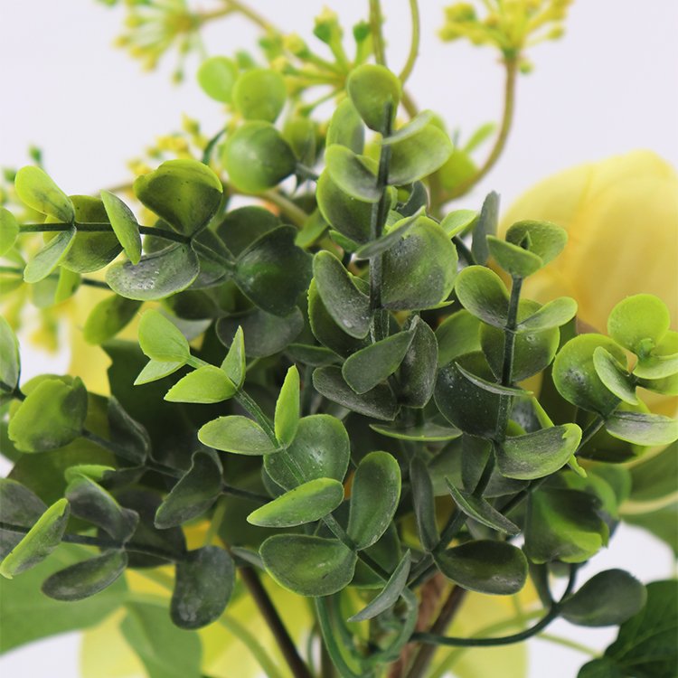 Wholesale 42cm Dahlia Eucalyptus Globulus Artificial Preserved Flowers & Plants Factory Outlet Decorative Other Flowers & Plants